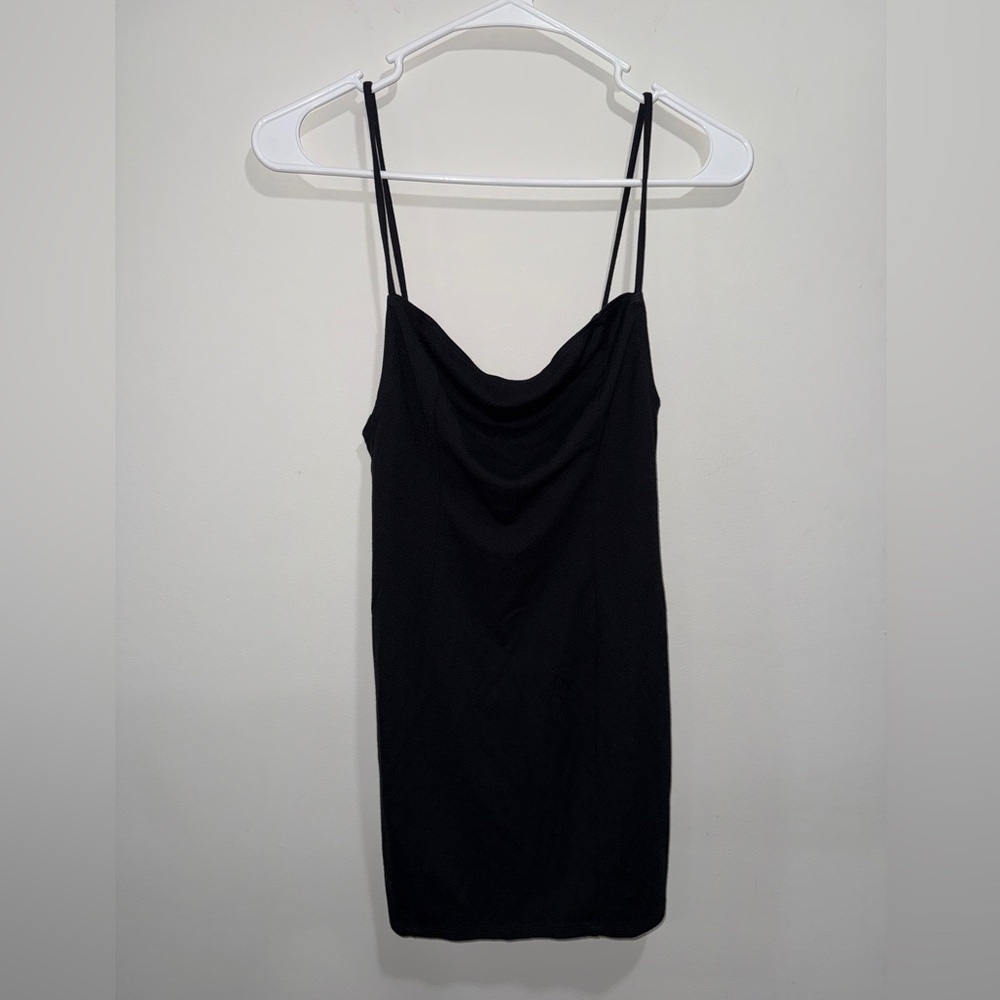 Reformation black mini dress